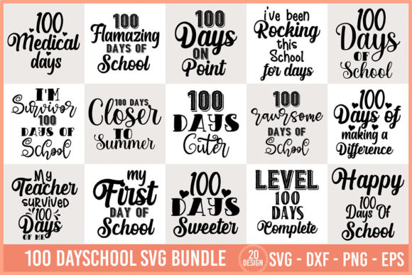 100 Day School SVG Bundle: An Embroidery Review