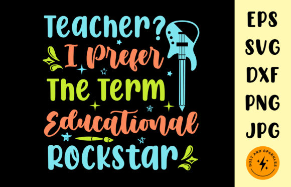 Teacher I Prefer Term Rockstar SVG Review